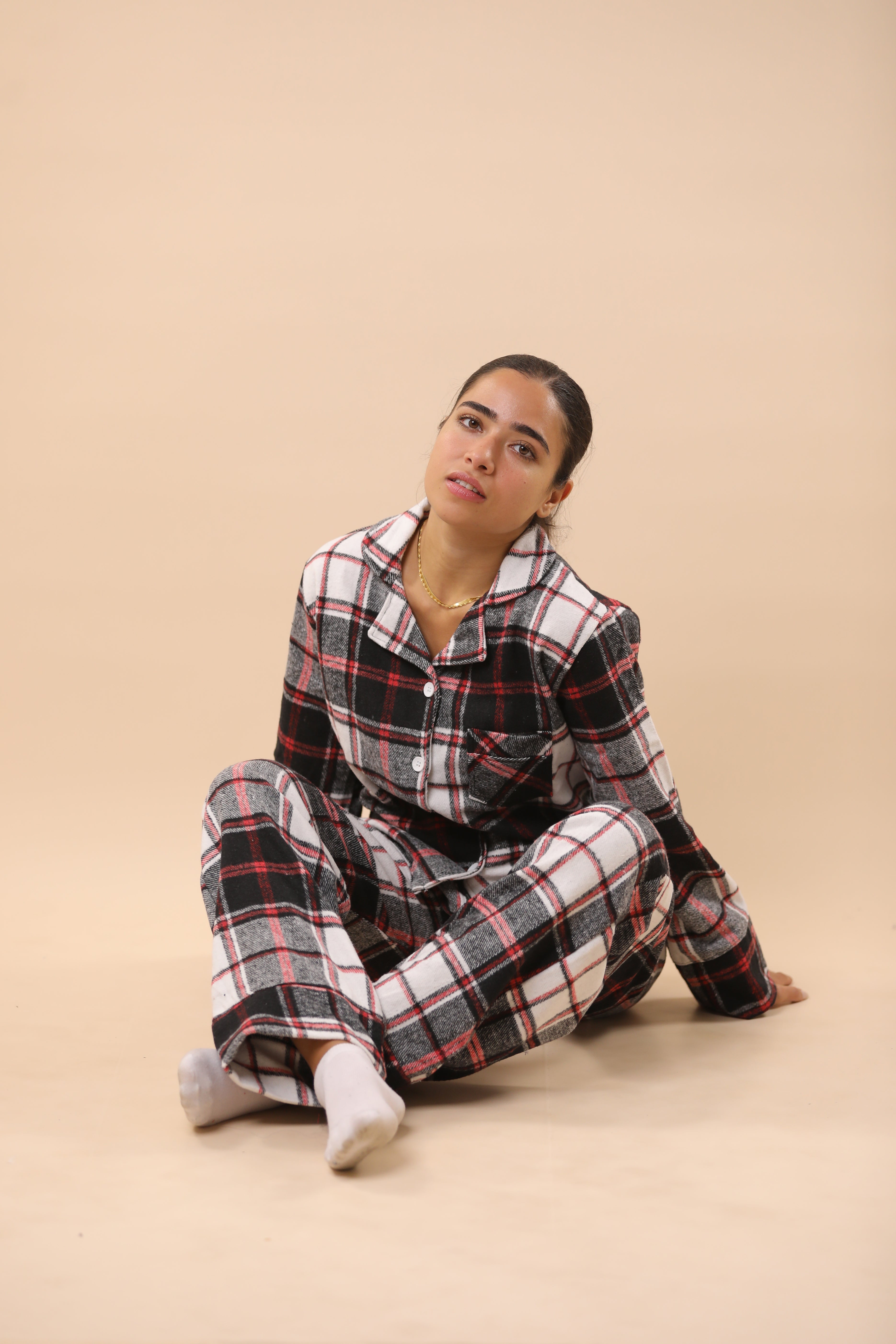 Christmas Red & Black Plaid PJs 4