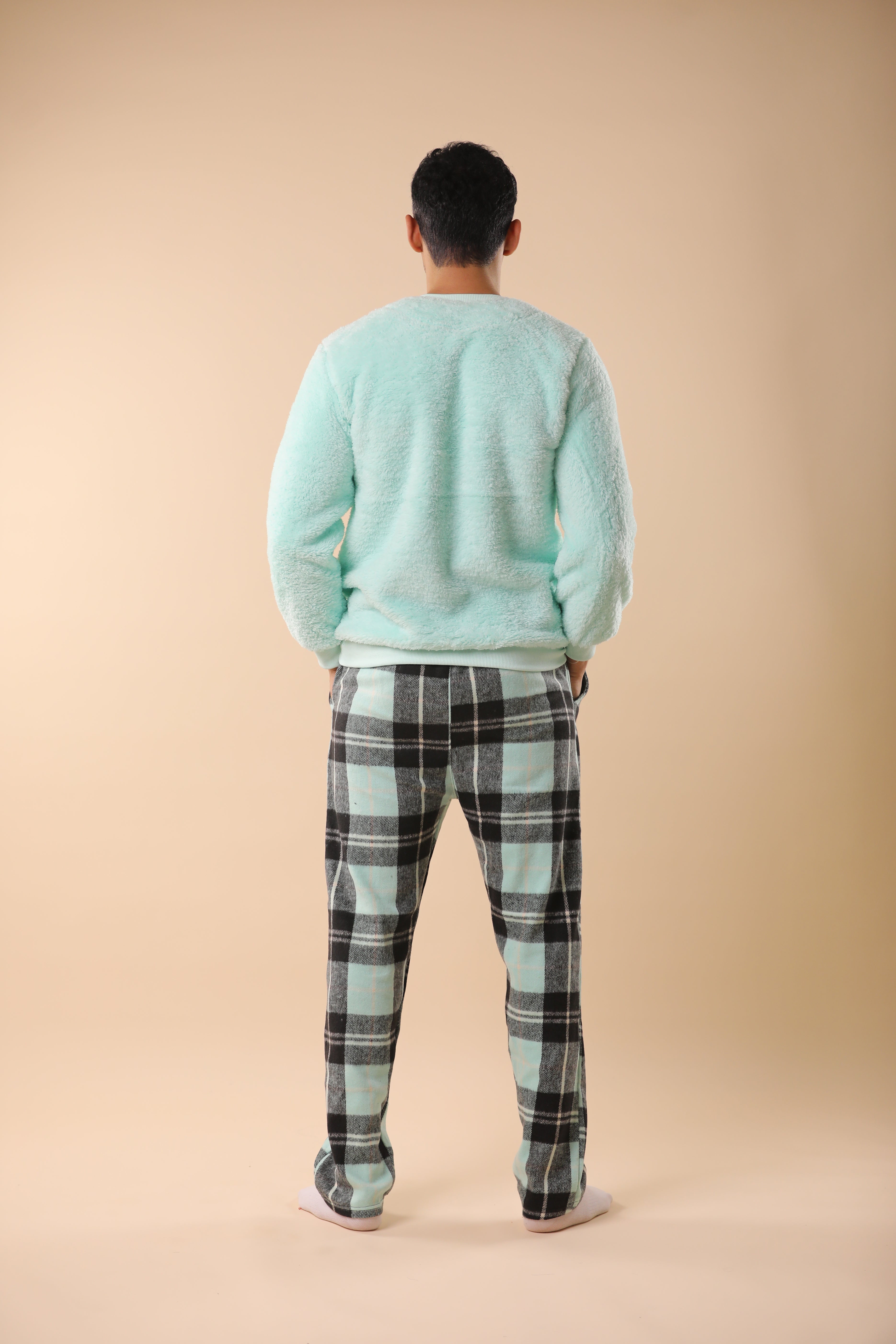 Mint Green & Black Plaid PJs 1