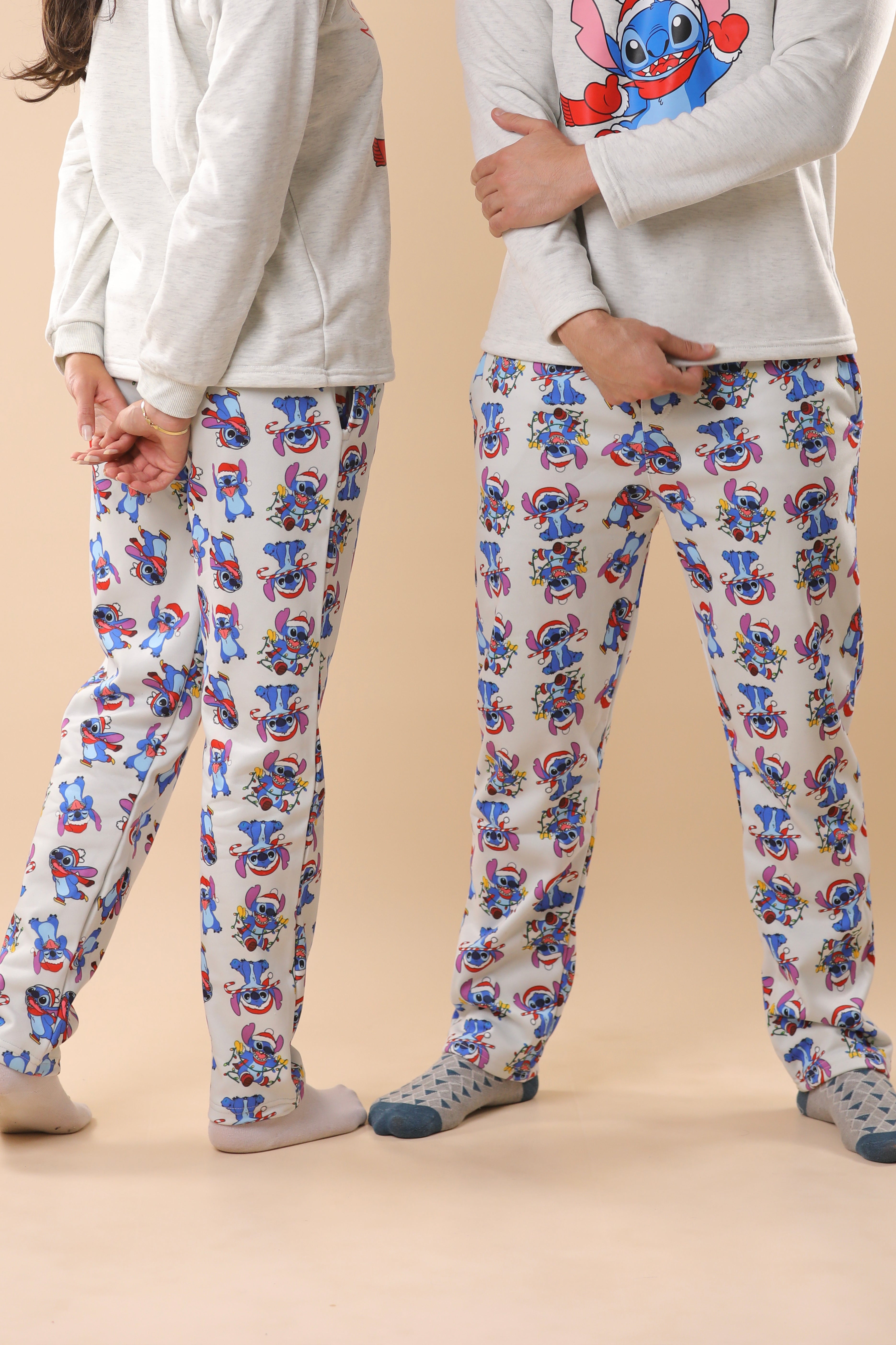 Stitch Christmas Printed PJs Couple Set