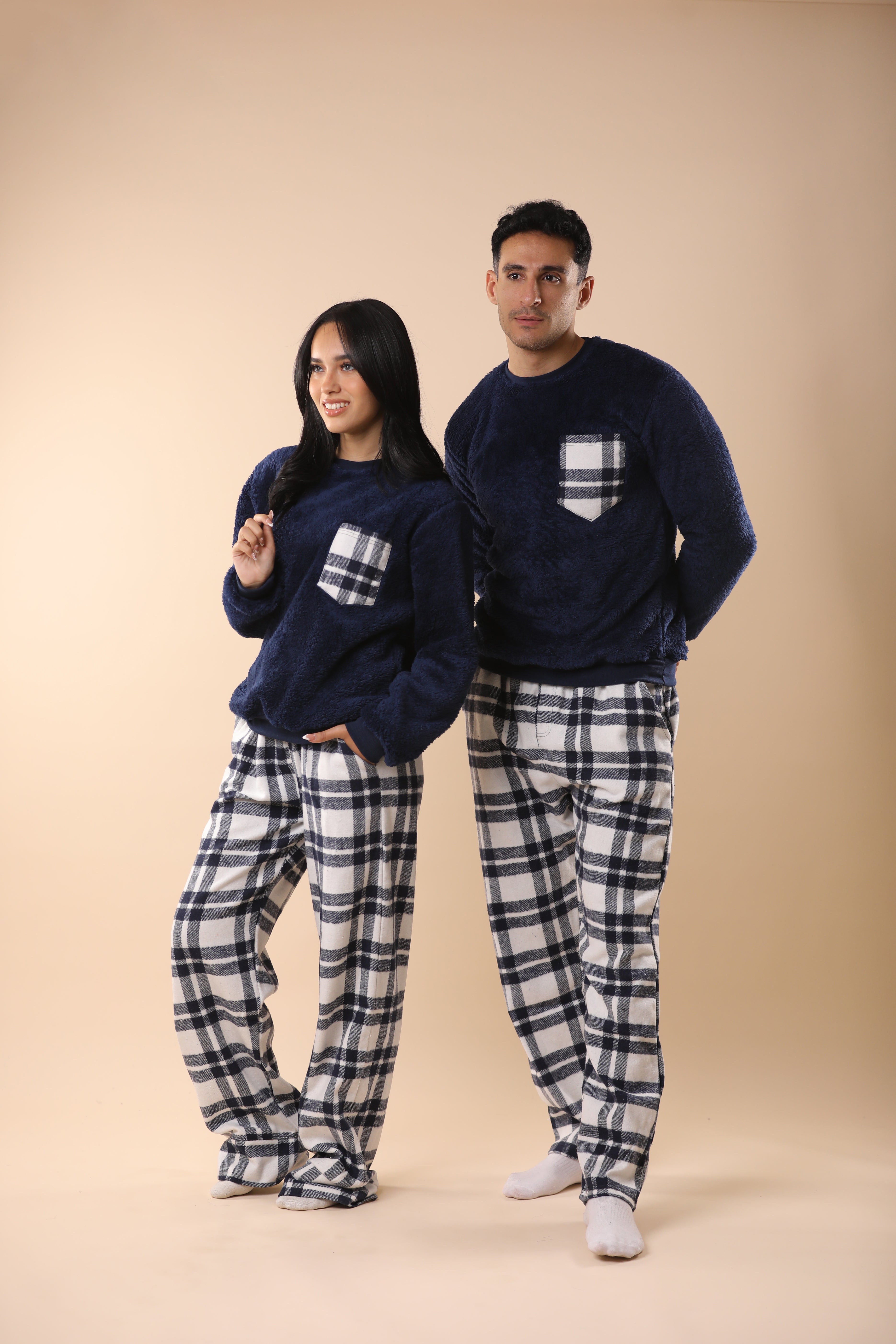 Dark Blue Plaid PJs 3