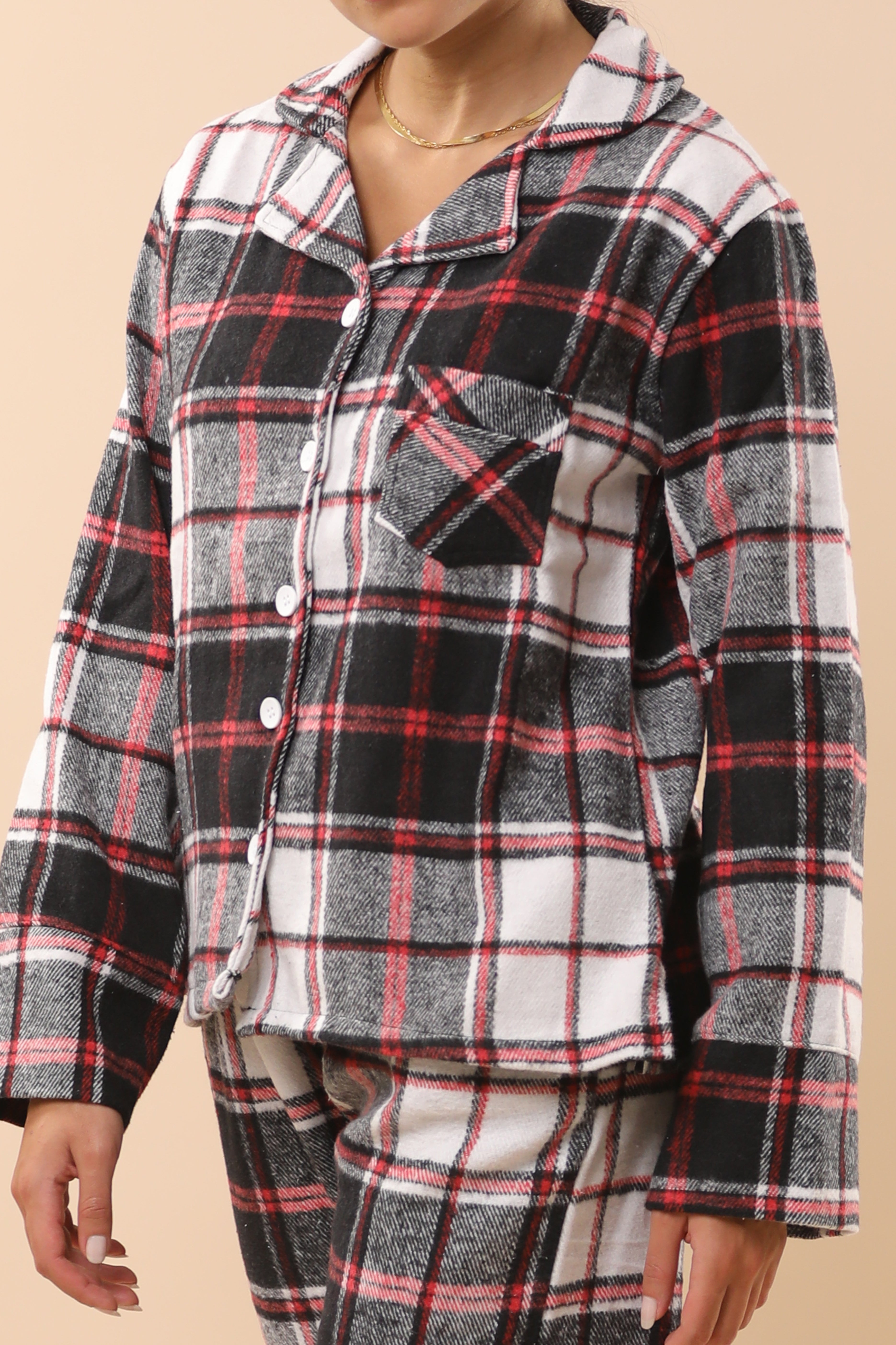 Christmas Red & Black Plaid PJs 4