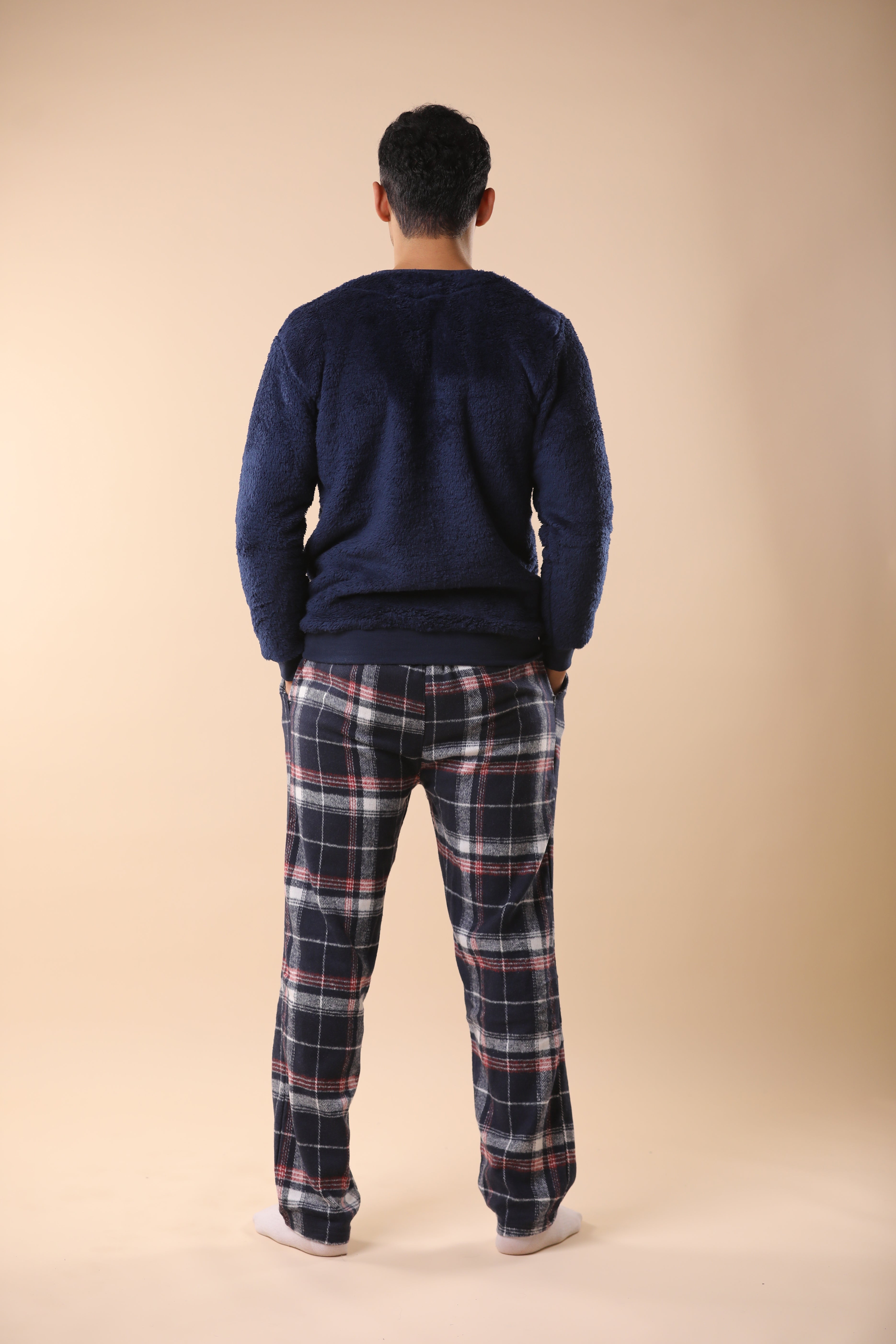 Red & Dark Blue Plaid PJs 2