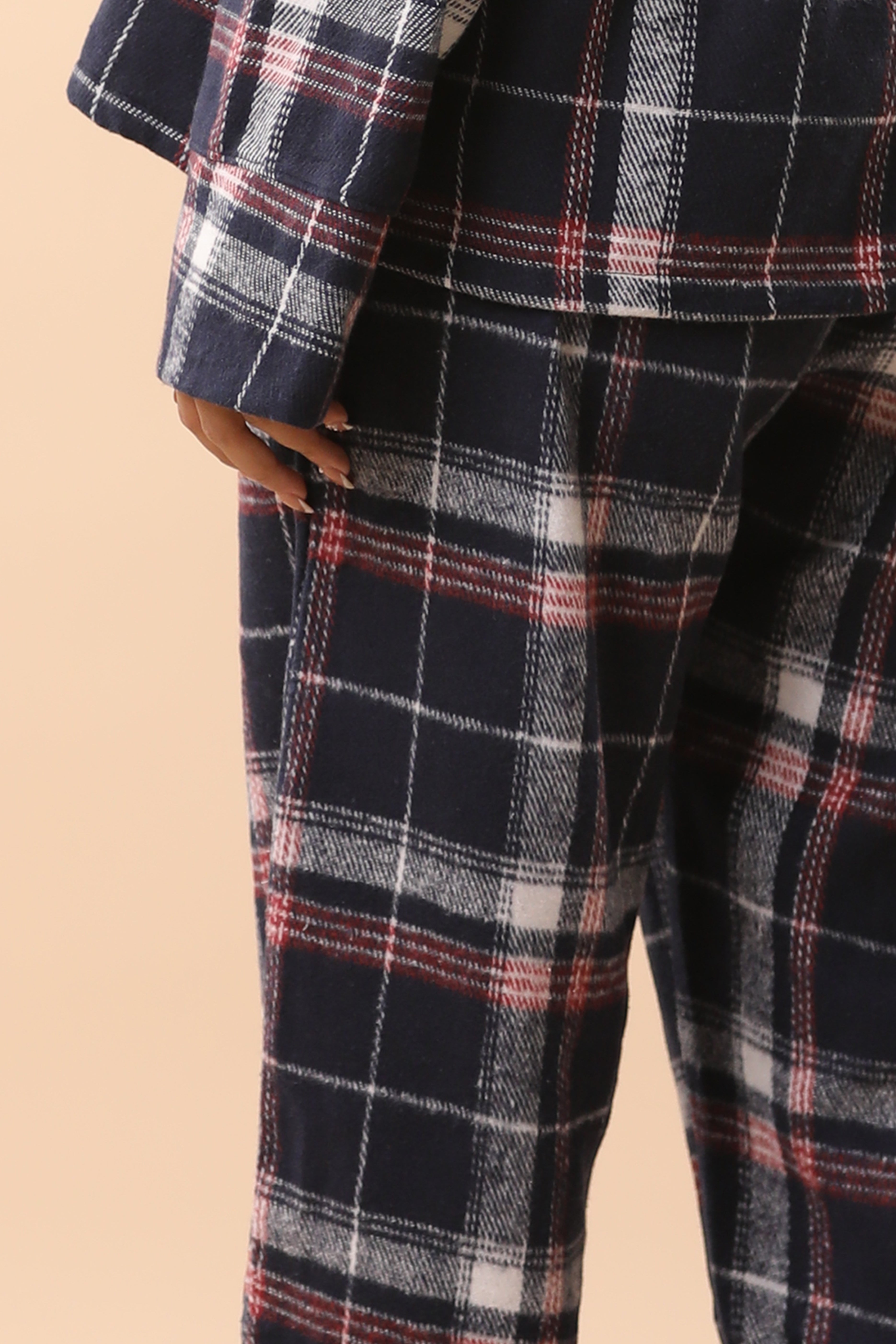 Red & Dark Blue Plaid PJs 2