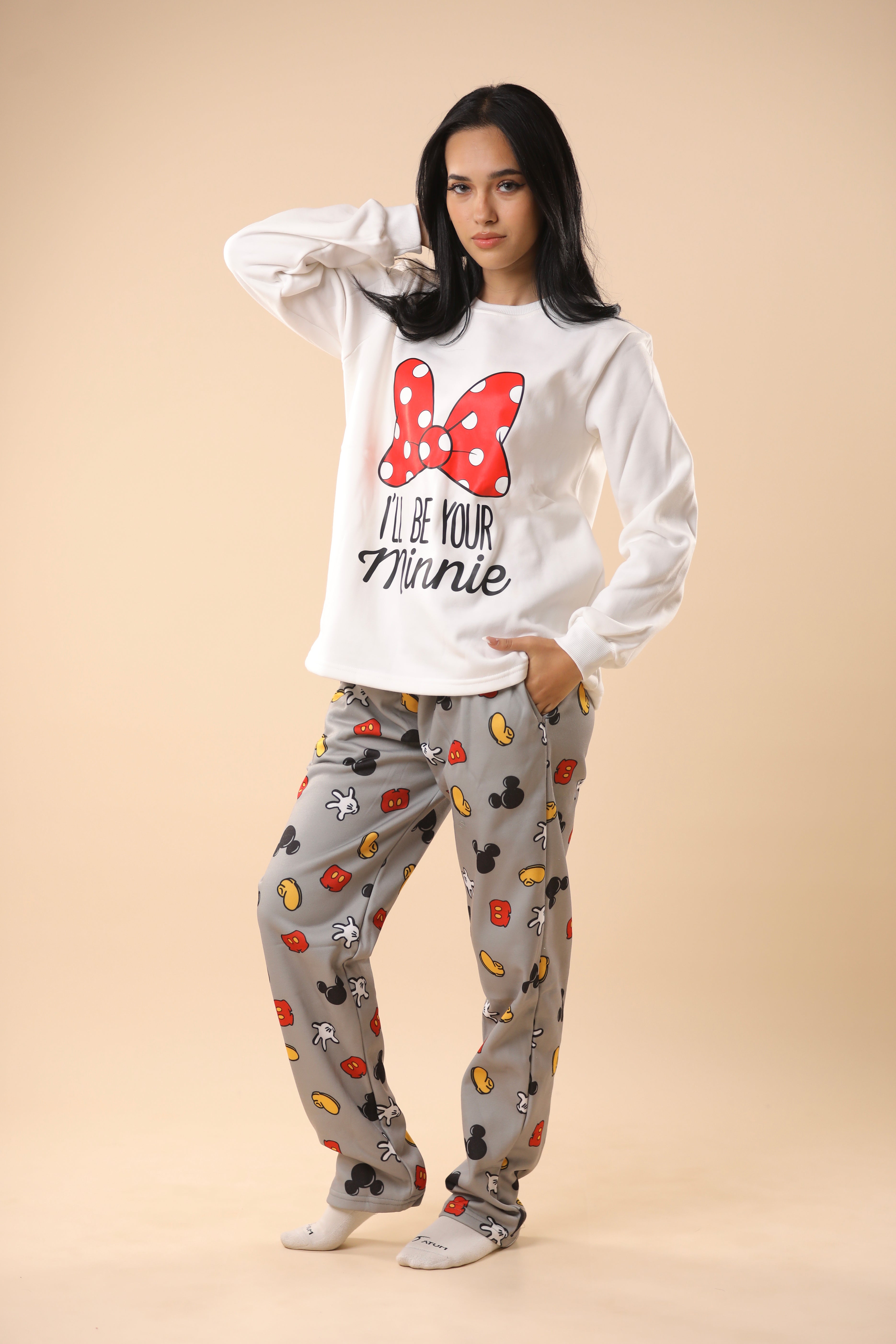 Mickey & Minnie Printed PJs Couple Set