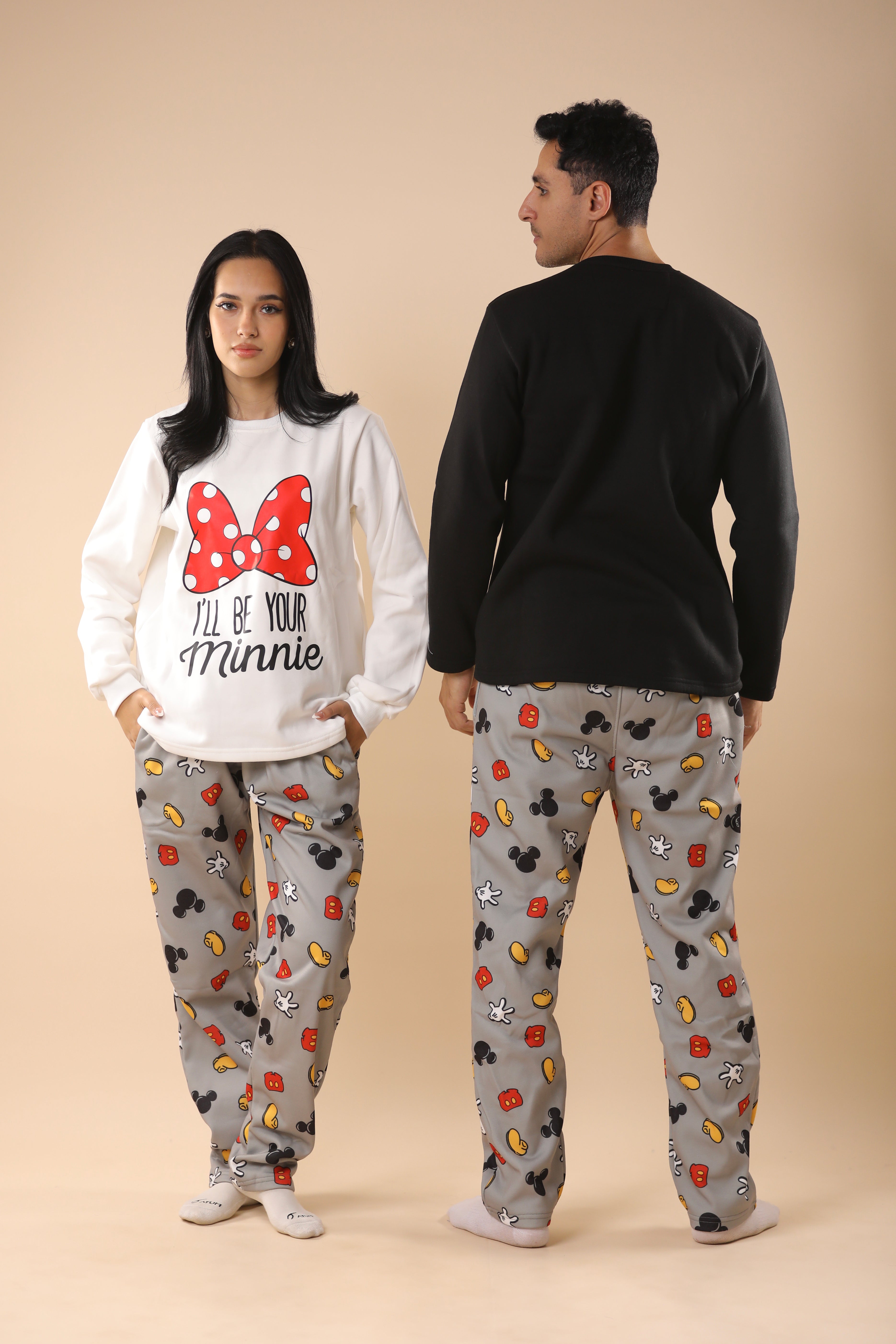 Mickey & Minnie Printed PJs Couple Set