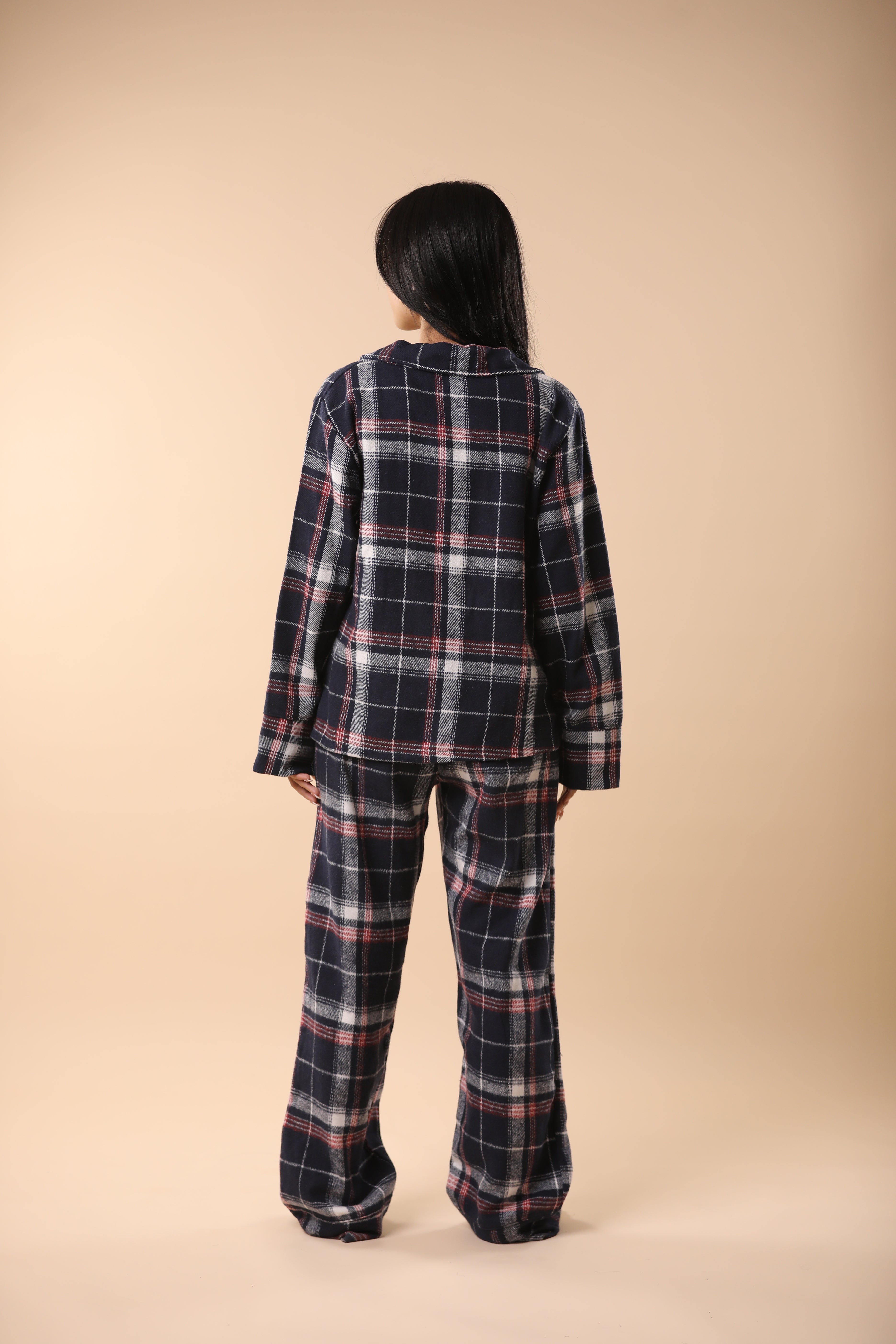 Red & Dark Blue Plaid PJs 2