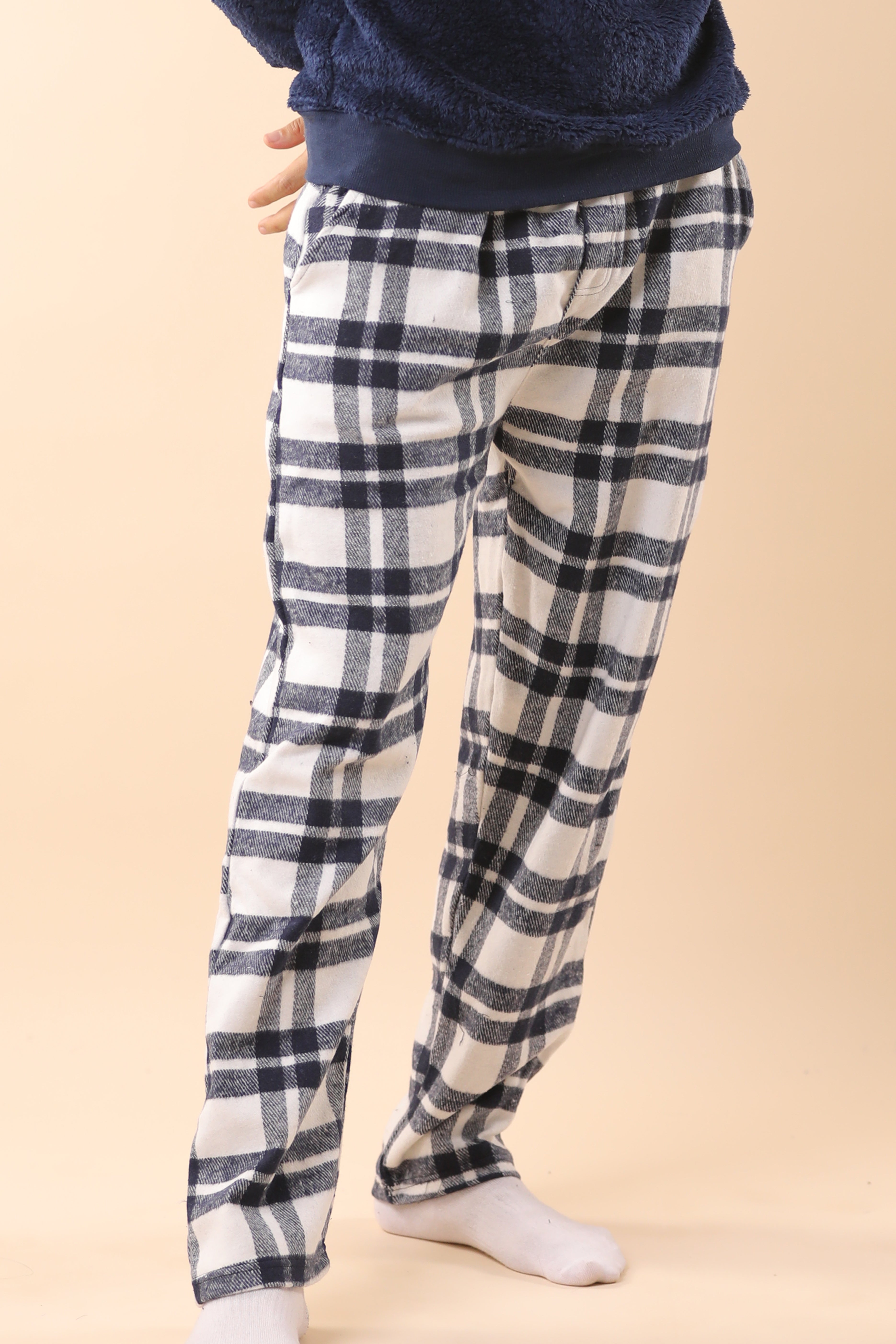 Dark Blue Plaid PJs 3