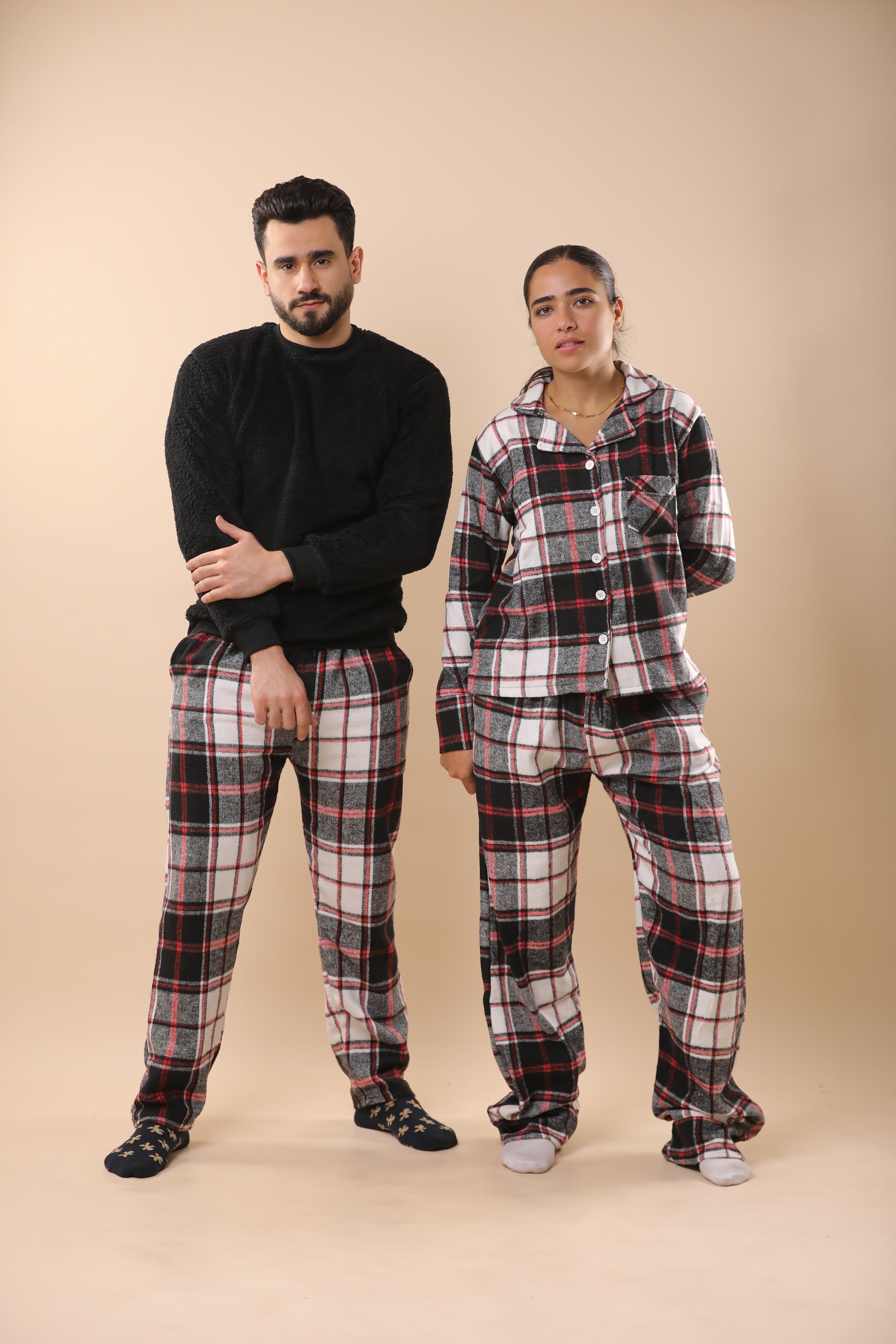 Christmas Red & Black Plaid PJs 4