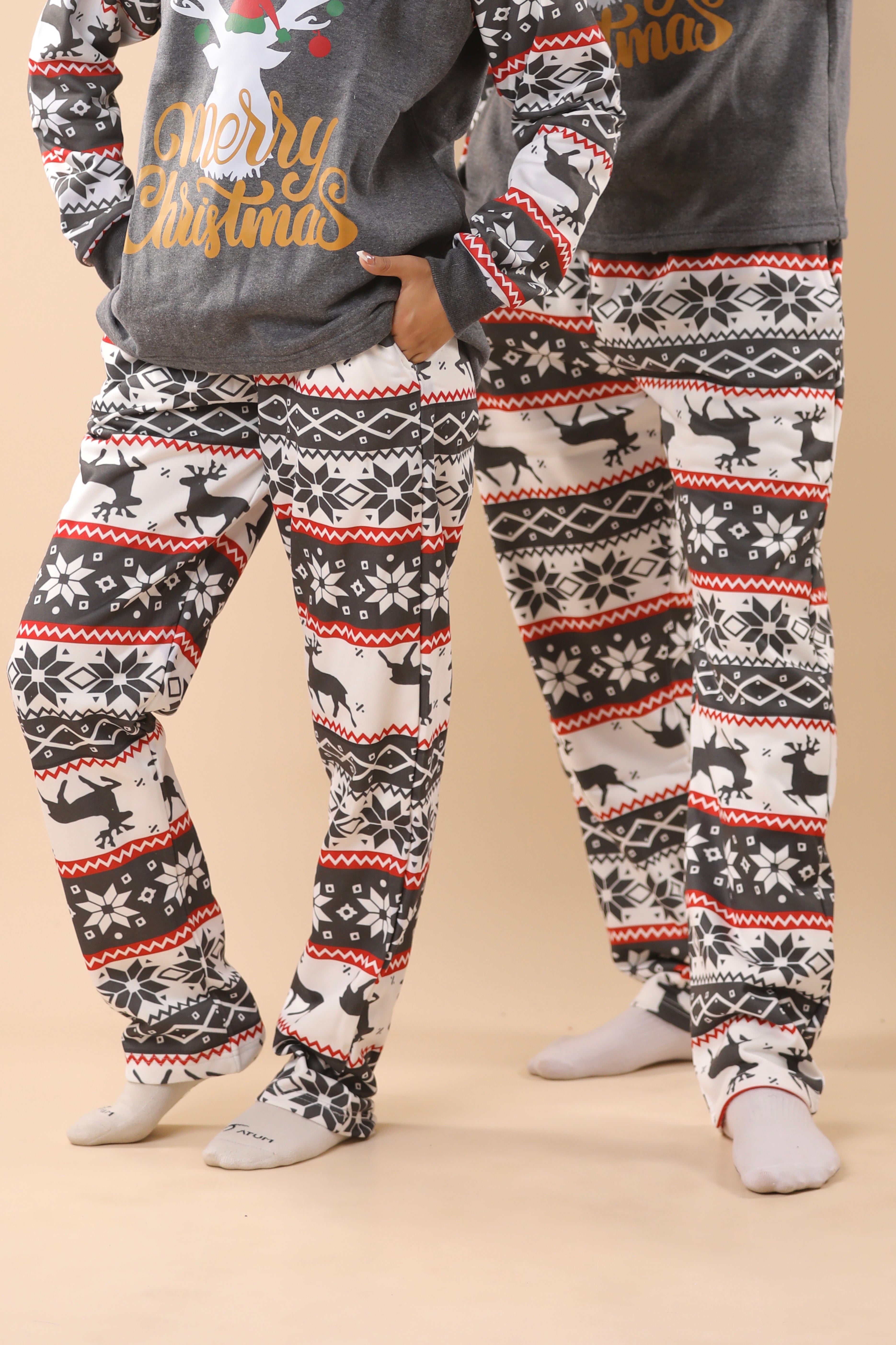 Merry Christmas Printed PJs Couple Set