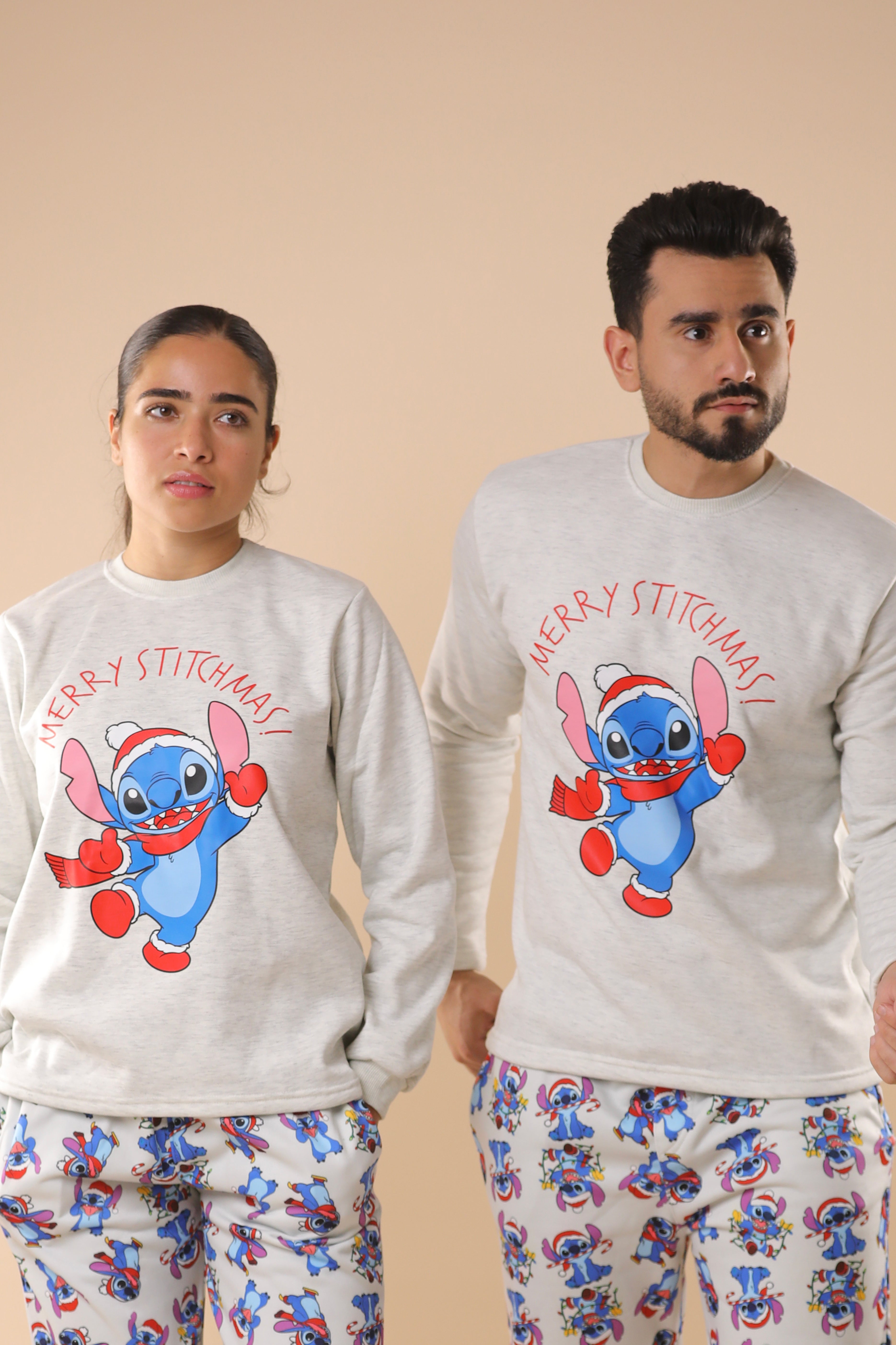 Stitch Christmas Printed PJs Couple Set