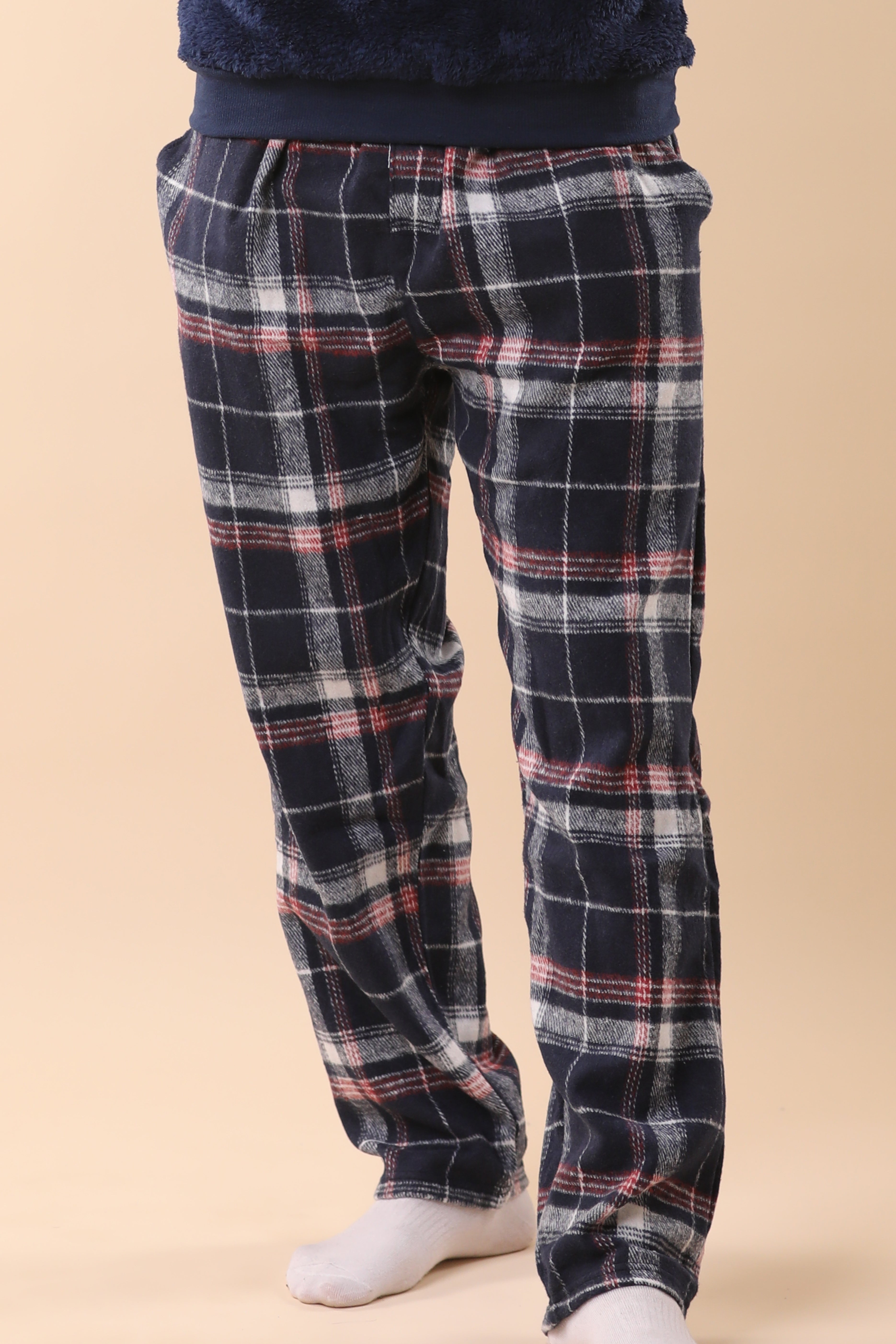 Red & Dark Blue Plaid PJs 2